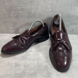 Allen Edmonds Manchester Mens‎ Sz 8D Shoes Brown Leather Wingtip Tassel Loafers